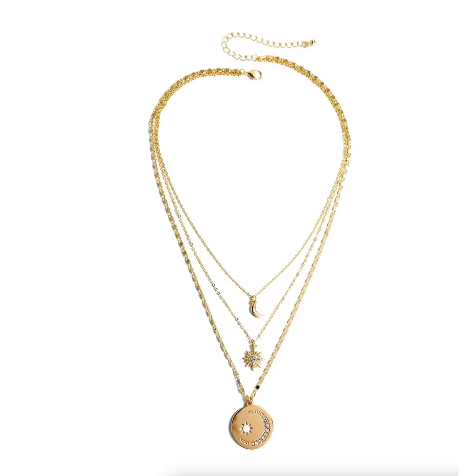 Goldtone Celestial Layered Necklace sold by Zulily product image thumbnail 2
