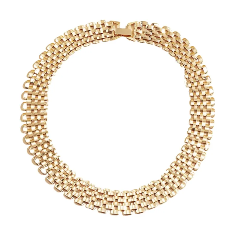 Goldtone Interlocking Collar Necklace sold by Zulily
