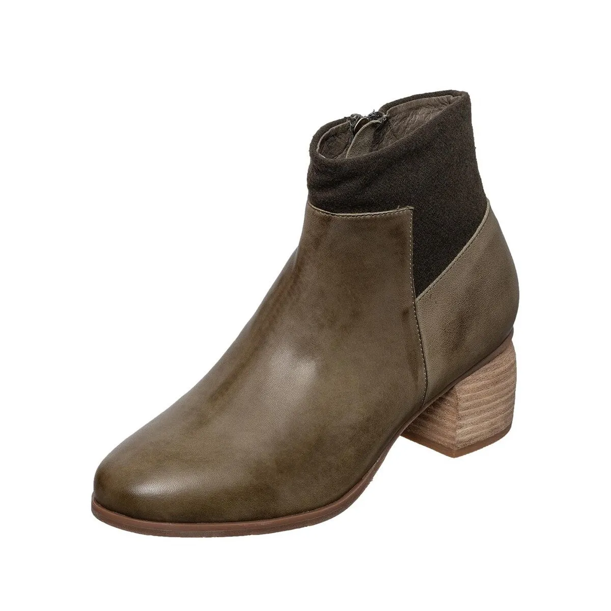 N33 Nonnie Olive Leather Boot sold by Zulily