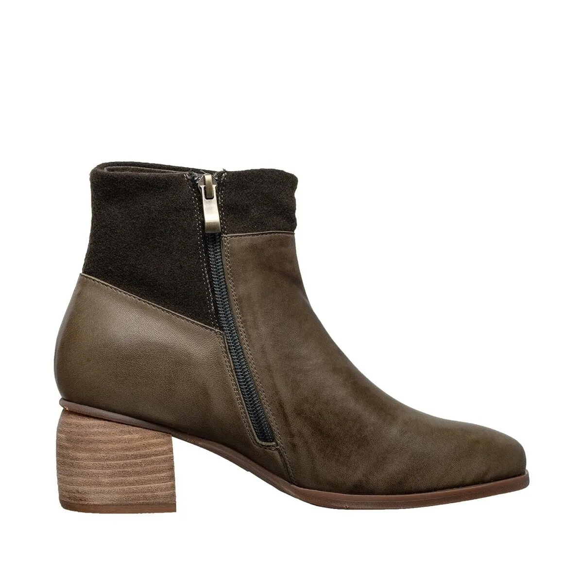 N33 Nonnie Olive Leather Boot sold by Zulily product image thumbnail 3