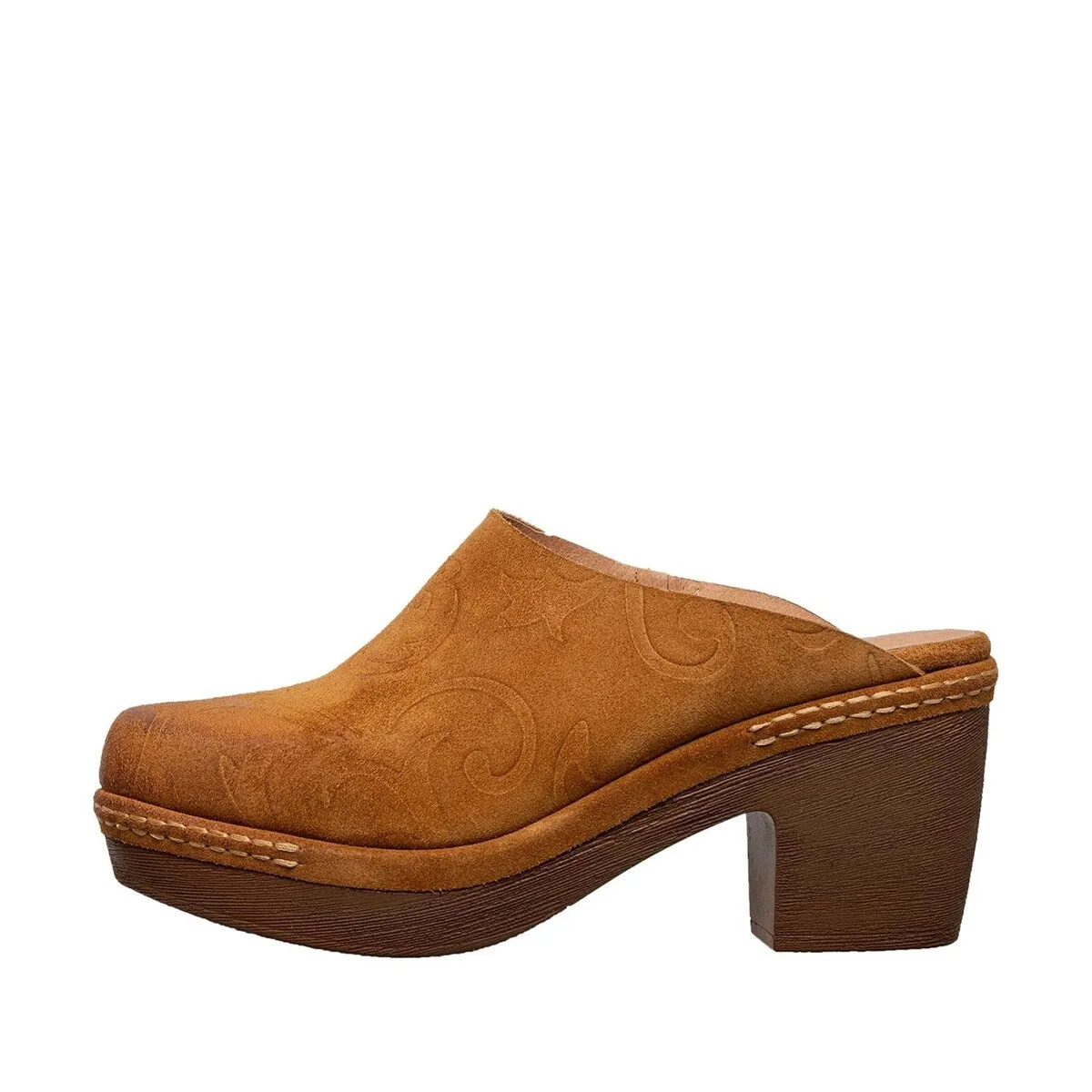 R14 Sonja 36 Cognac Suede Clog sold by Zulily product image thumbnail 2