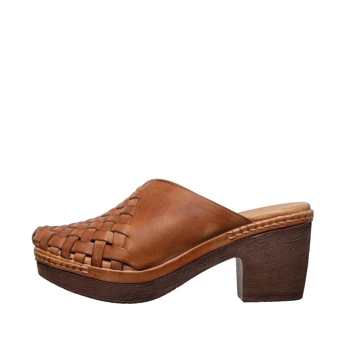 R10 Senna 36 Tan Leather Clog sold by Zulily product image thumbnail 2