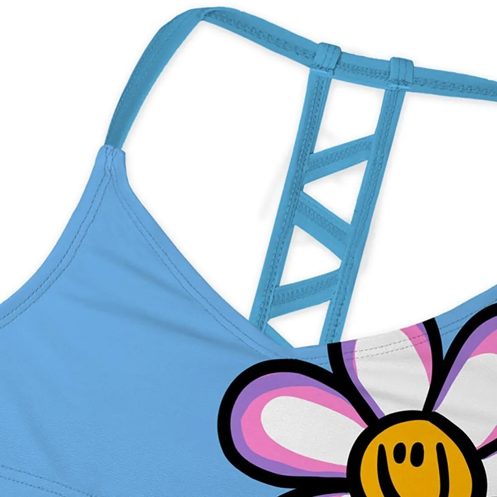 Blue Floral Print Bow-Accent Bikini sold by Zulily product image thumbnail 2