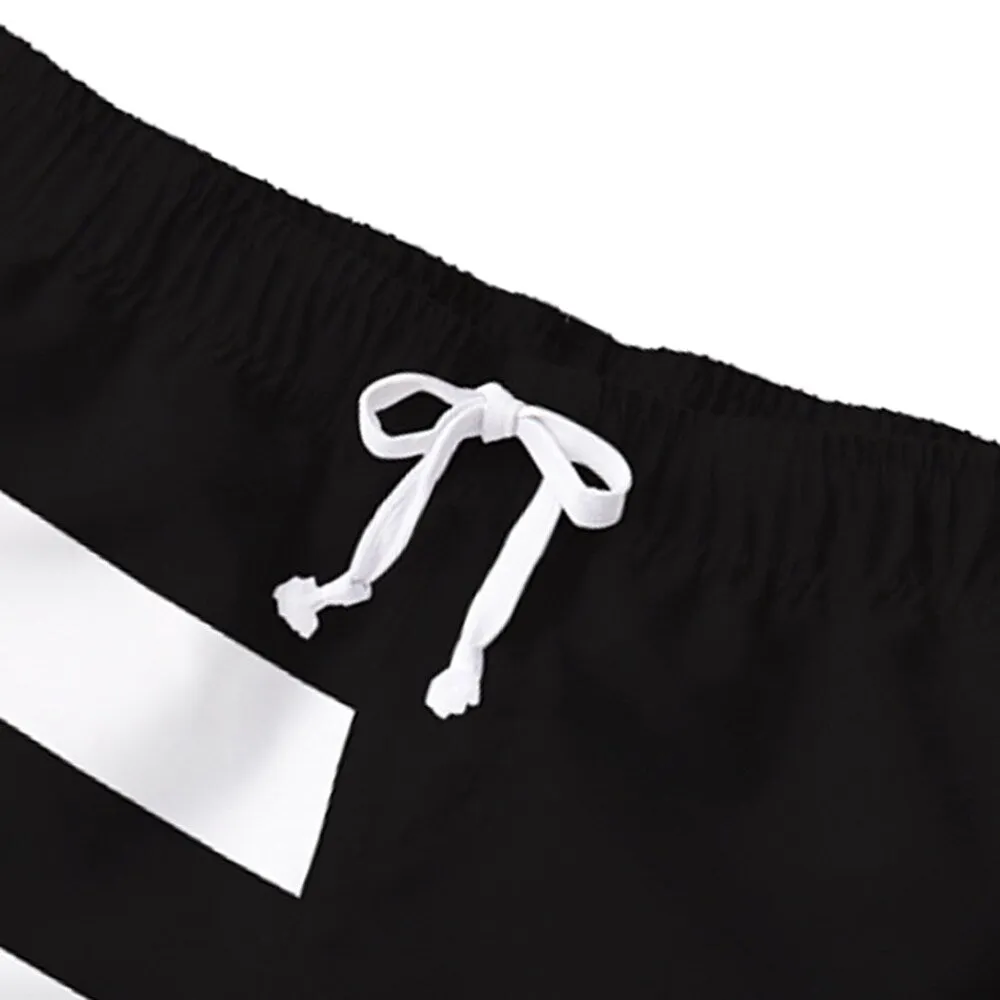 Black & White Stripe & Skull Swim Trunks sold by Zulily product image thumbnail 2