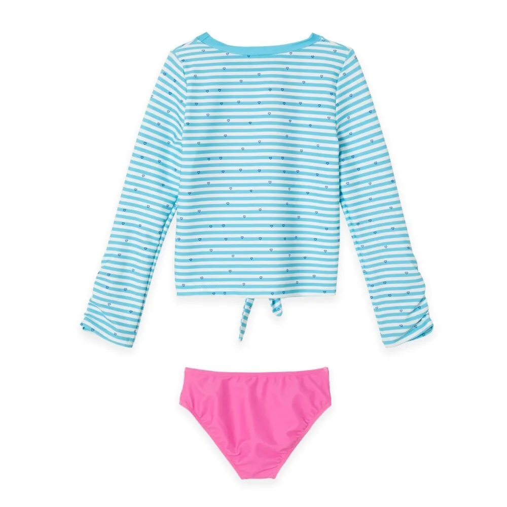 Blue & Pink Flamingo Print Rashguard Set sold by Zulily product image thumbnail 2