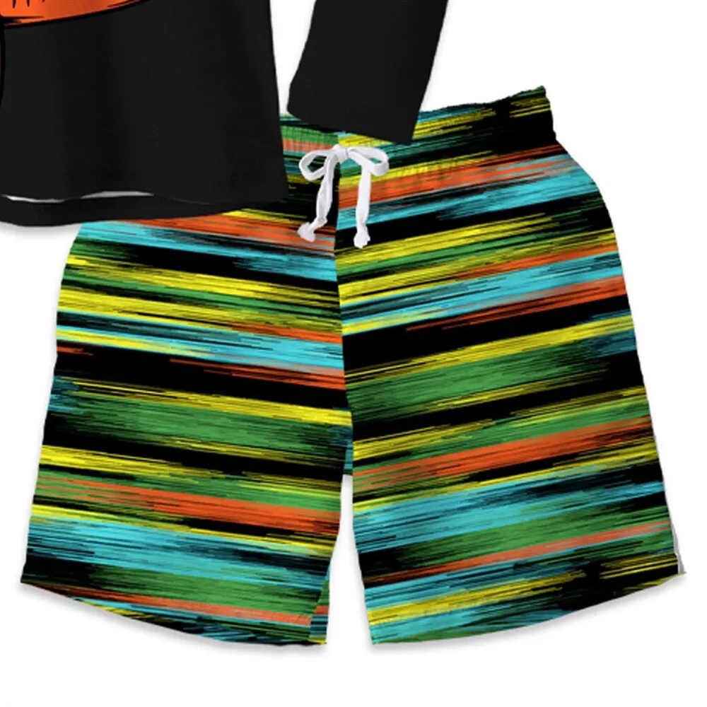 Black & Orange Shark Print Long Sleeve Rashguard Set sold by Zulily product image thumbnail 3