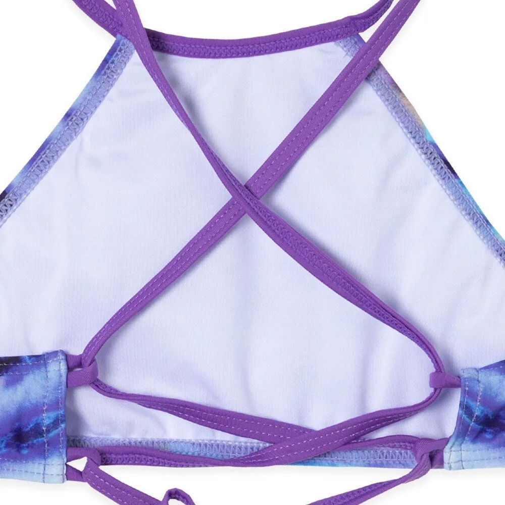Purple Tie-Dye Print Collar Bikini sold by Zulily product image thumbnail 3