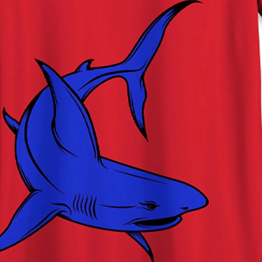 Red & Blue Shark & Tie-Dye Print Long Sleeve Rashguard Set sold by Zulily product image thumbnail 2