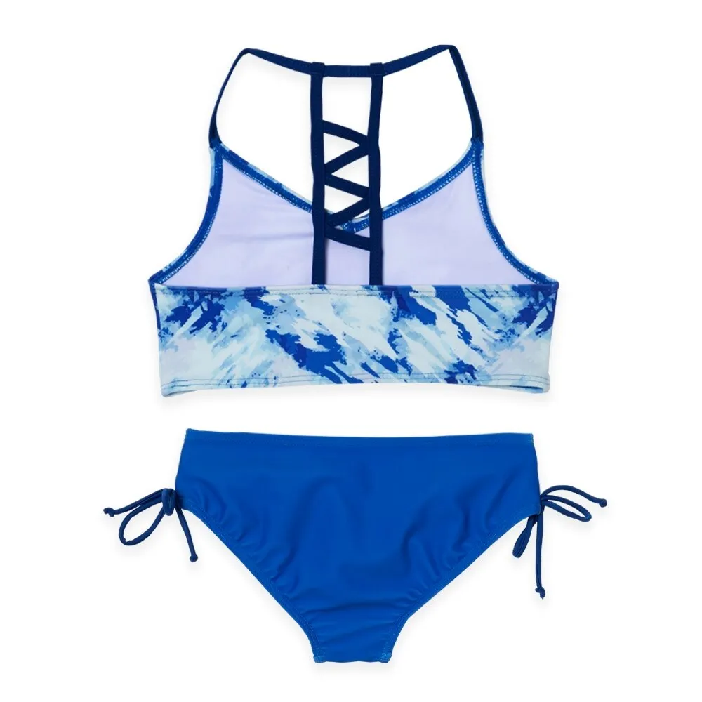Blue Tie-Dye Print Bow-Accent Bikini sold by Zulily product image thumbnail 2