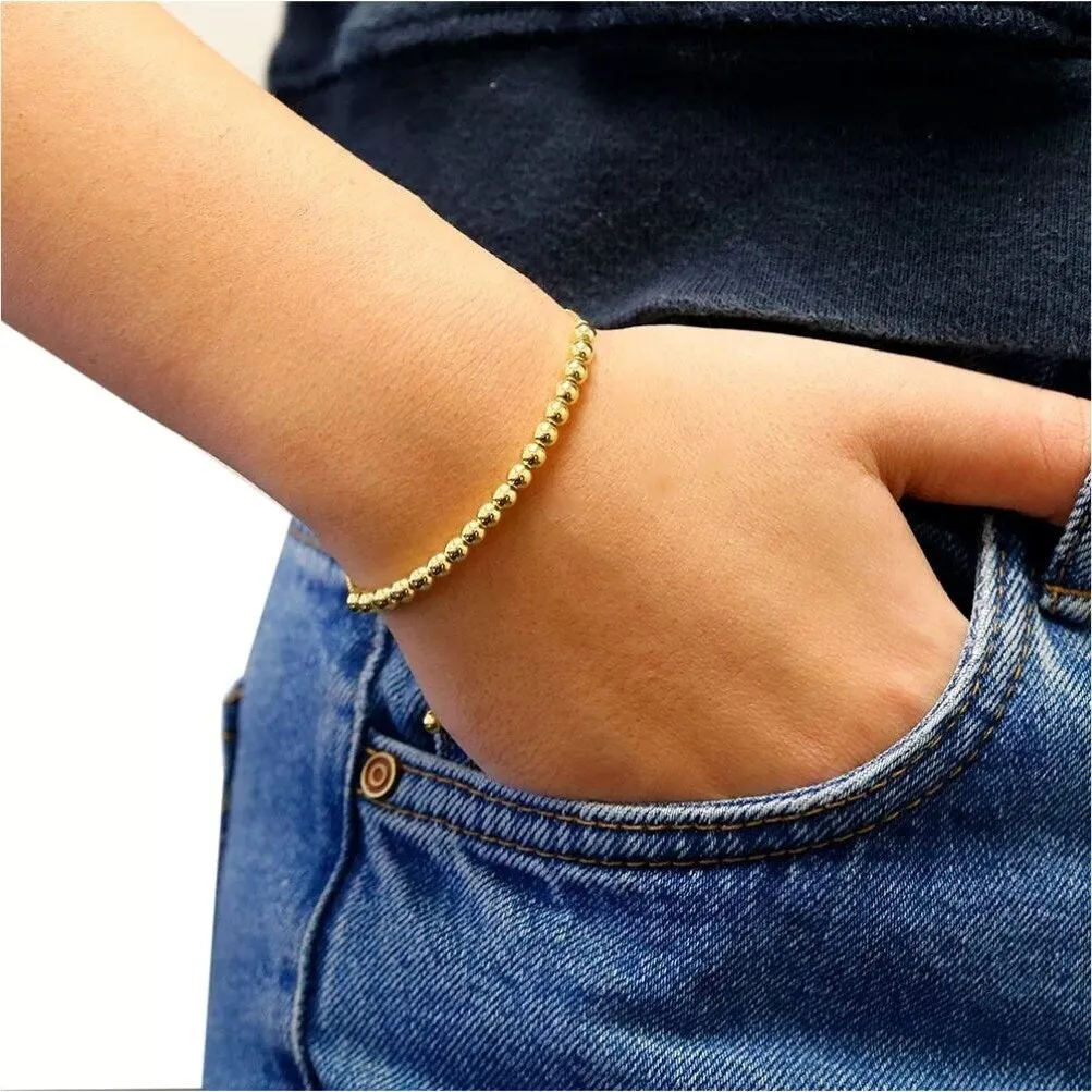 925 Sterling Silver Gold Adjustable Bolo Bead Elegant Bracelet sold by Zulily product image thumbnail 2