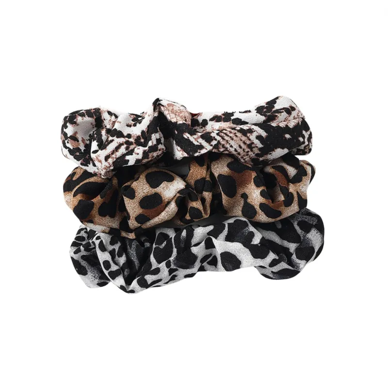 Earth Toned Animal Print Set Of 3 Scrunchies sold by Zulily