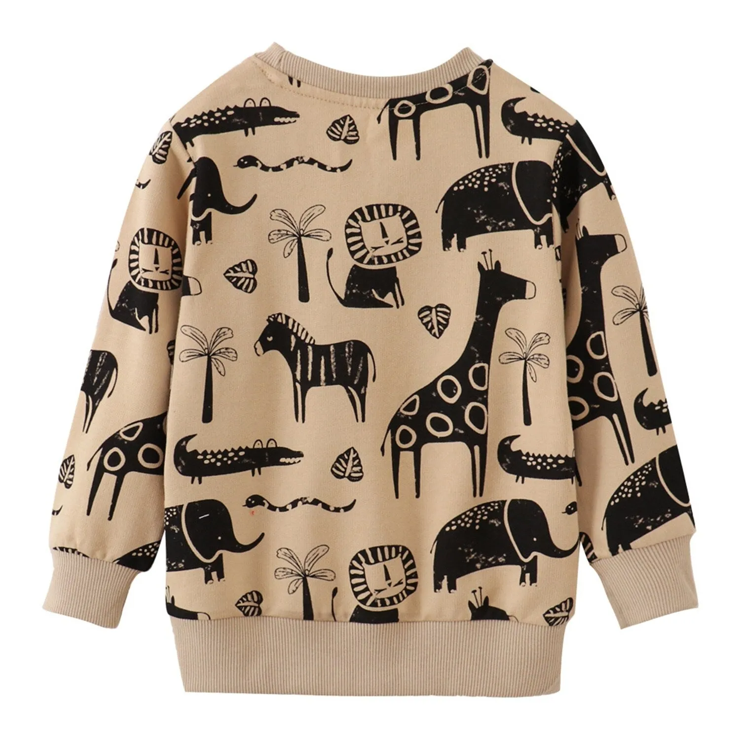 Khaki & Black Animals Round Neck Sweatshirt sold by Zulily product image thumbnail 2