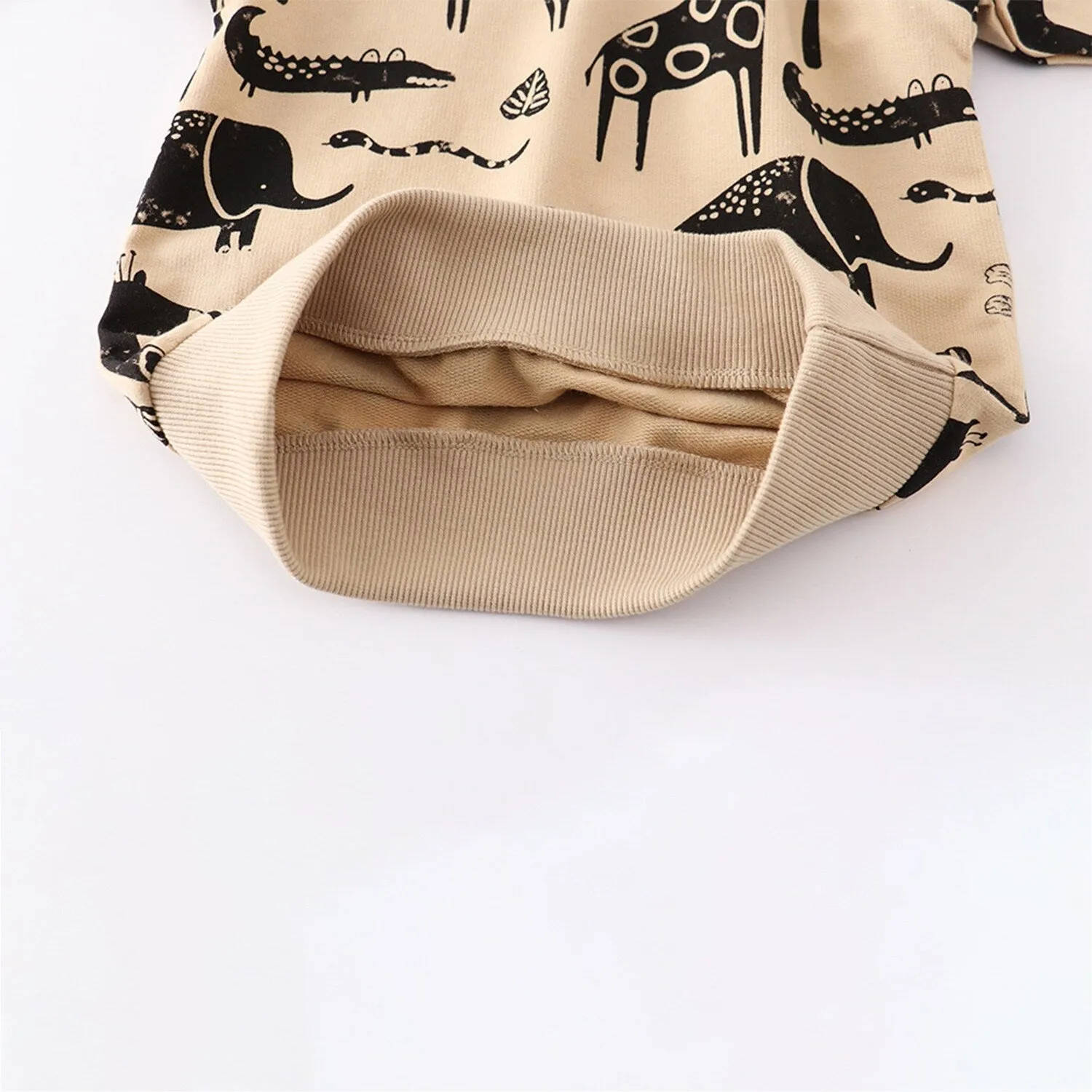 Khaki & Black Animals Round Neck Sweatshirt sold by Zulily product image thumbnail 3