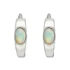 YS Gems Sterling Silver Ethiopian Opal Gemstone Gemstone Hoop Earring - 0.16 x 0.55 sold by Zulily