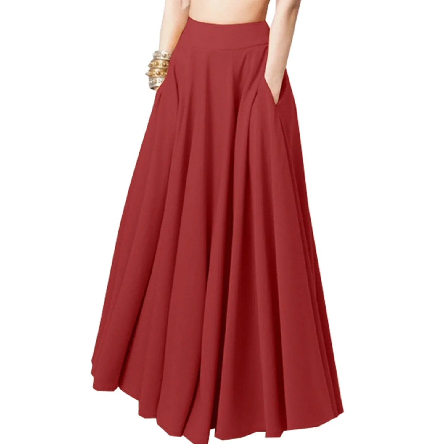 Red A-line Skirt sold by Zulily