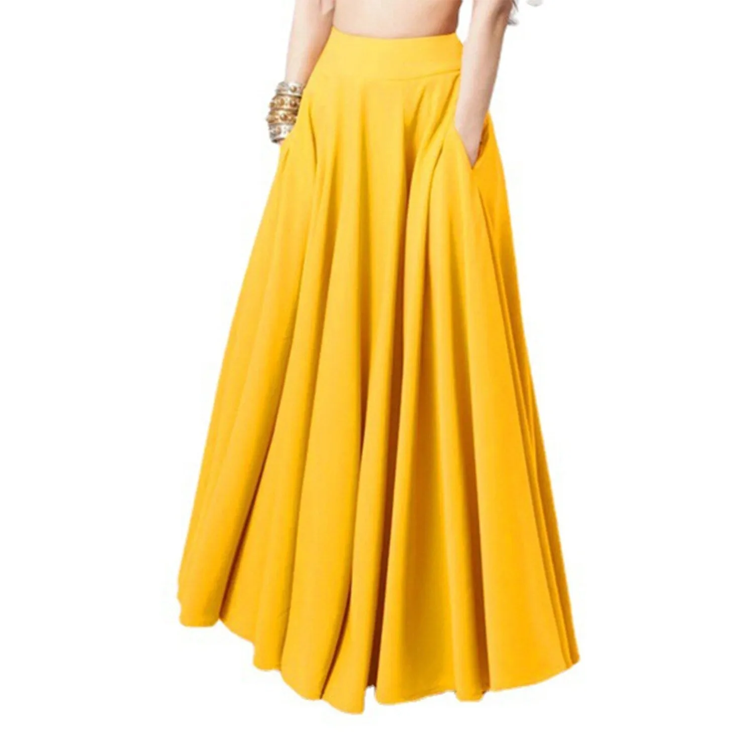 Yellow A-line Skirt sold by Zulily