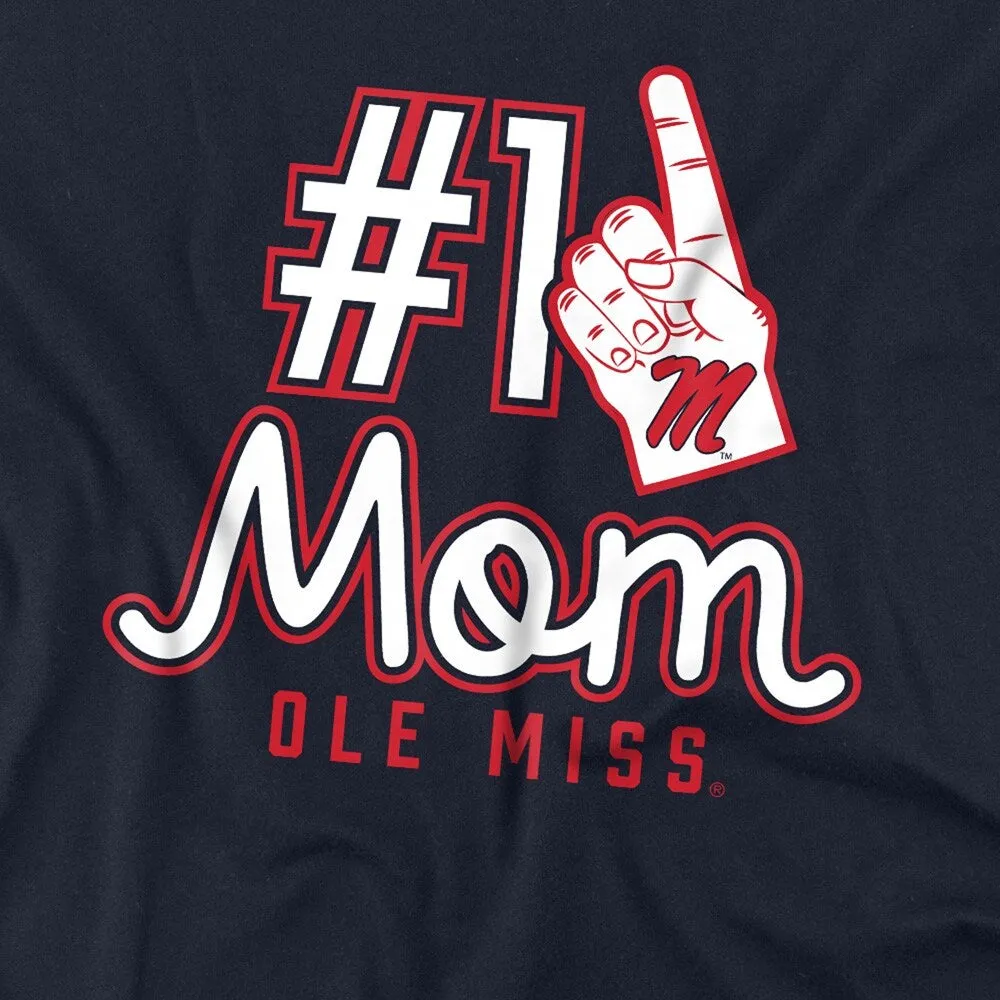 University Of Mississippi Ole Miss Rebels 1 Mom Women's Loose T Shirt, Navy sold by Zulily product image thumbnail 5