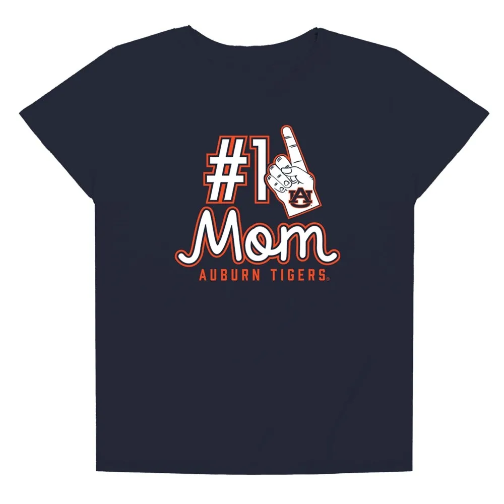 Auburn University Tigers 1 Mom Women's Loose T Shirt, Navy sold by Zulily product image thumbnail 2