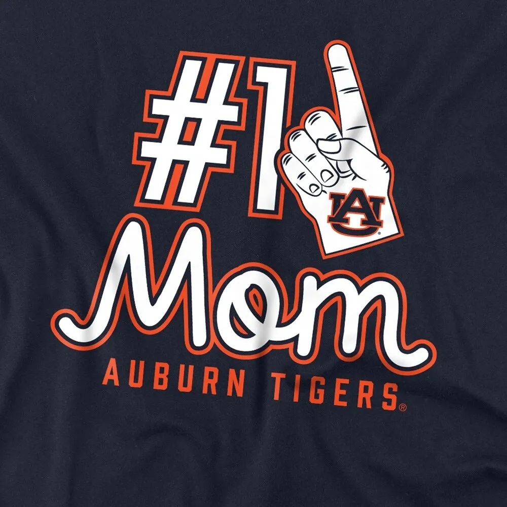 Auburn University Tigers 1 Mom Women's Loose T Shirt, Navy sold by Zulily product image thumbnail 4
