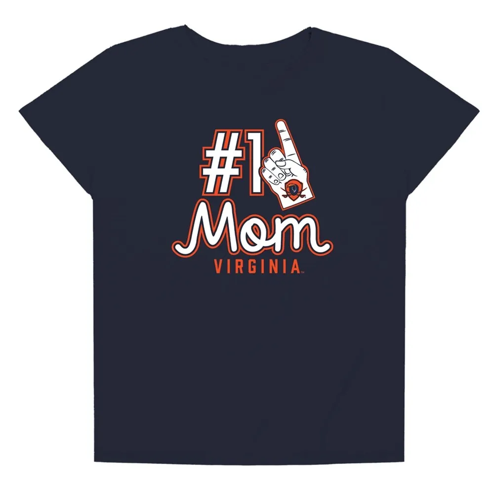 University Of Virginia Cavaliers 1 Mom Women's Loose T Shirt, Navy sold by Zulily product image thumbnail 5