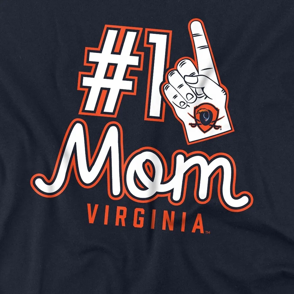 University Of Virginia Cavaliers 1 Mom Women's Loose T Shirt, Navy sold by Zulily product image thumbnail 4