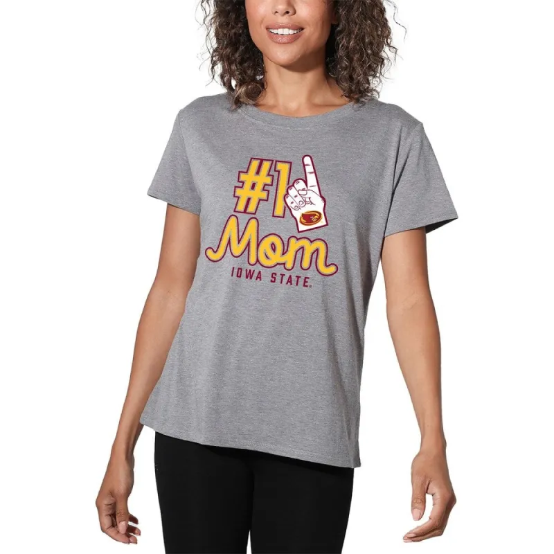Iowa State University Tigers 1 Mom Women's Loose T Shirt, Athletic Heather sold by Zulily
