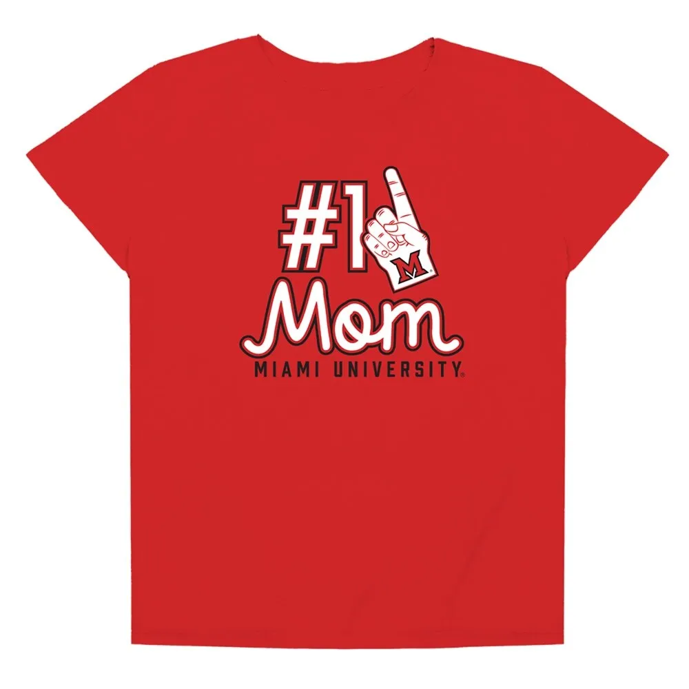 Miami University (Oh) Redhawks 1 Mom Women's Loose T Shirt, Red sold by Zulily product image thumbnail 4