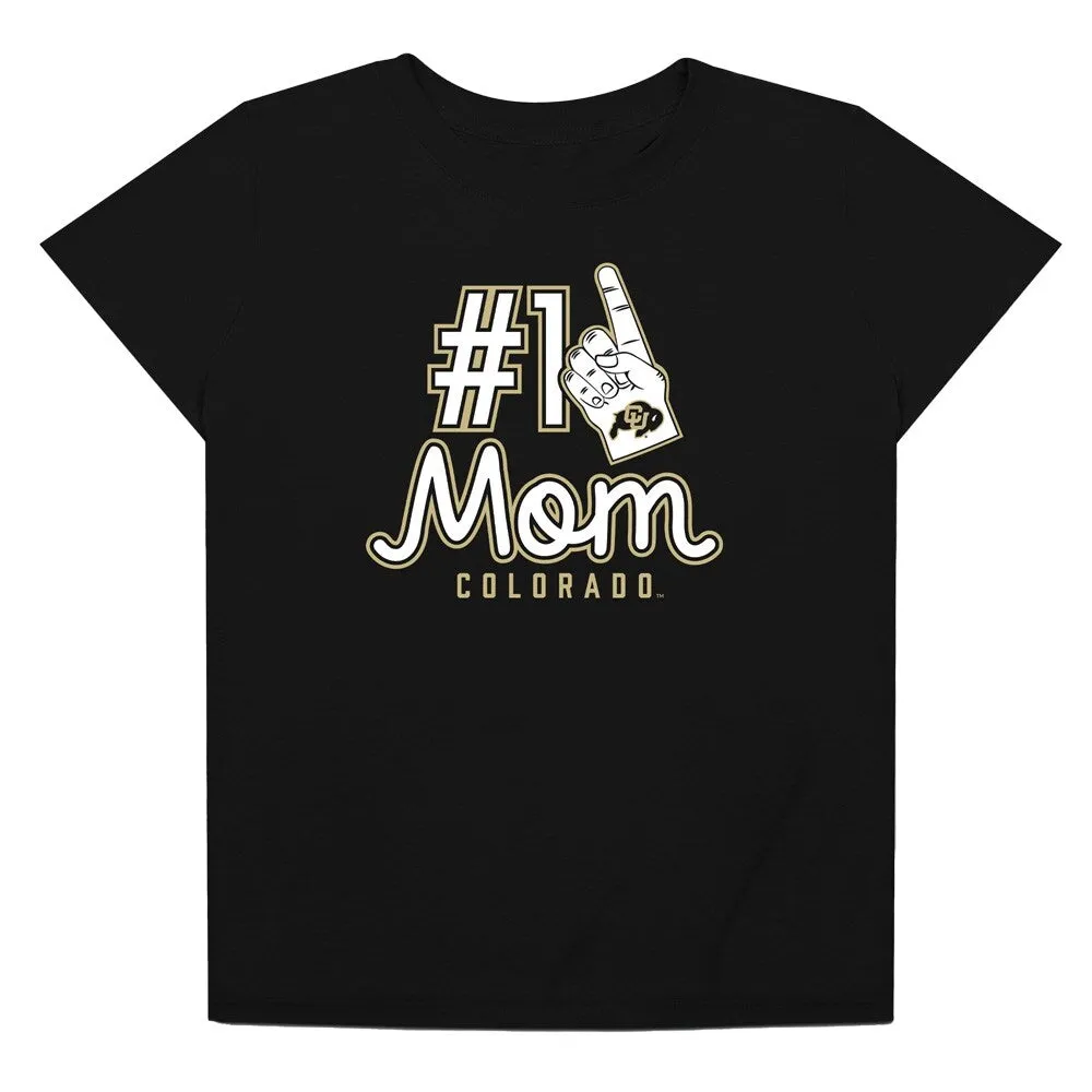 University of Colorado Buffaloes 1 Mom Mom Women's Loose T Shirt,Black sold by Zulily product image thumbnail 3