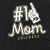 University of Colorado Buffaloes 1 Mom Mom Women's Loose T Shirt,Black sold by Zulily