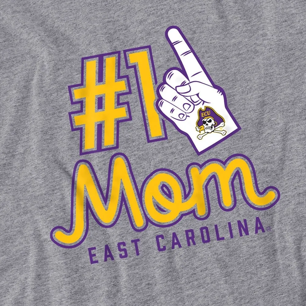 East Carolina University Pirates 1 Mom Women's Loose T Shirt, Athletic Heather sold by Zulily product image thumbnail 2
