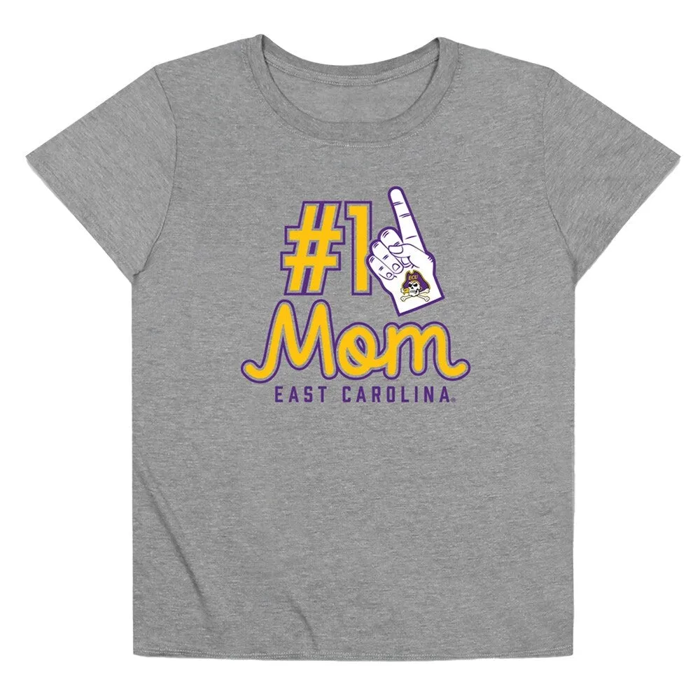 East Carolina University Pirates 1 Mom Women's Loose T Shirt, Athletic Heather sold by Zulily product image thumbnail 4