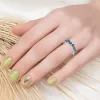 V3 Jewelry Sterling Silver with Natural London Blue Topaz Wave Band Ring sold by Zulily
