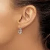 Curata 925 Sterling Silver Open Dangle Polished Peace Sign Heart Earrings - 24x10mm sold by Zulily