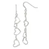 Curata 925 Sterling Silver Polished Heart Dangle Earrings - 53x9mm sold by Zulily