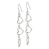 Curata 925 Sterling Silver Polished Heart Dangle Earrings - 53x9mm sold by Zulily