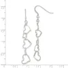 Curata 925 Sterling Silver Polished Heart Dangle Earrings - 53x9mm sold by Zulily