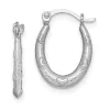Curata 925 Sterling Silver Hinged Heart Textured Hollow Hoop Earrings - 14x12mm 2mm Thick sold by Zulily