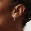 Curata 925 Sterling Silver Hinged Heart Textured Hollow Hoop Earrings - 14x12mm 2mm Thick sold by Zulily
