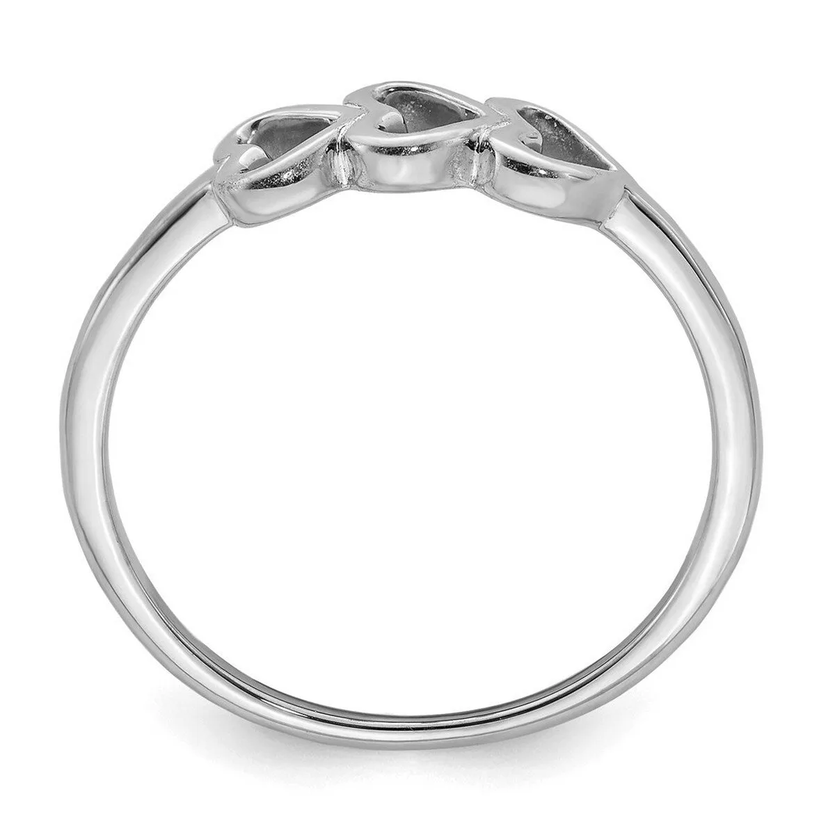 Curata 925 Sterling Silver Rhodium Plated Hearts Ring sold by Zulily product image thumbnail 4
