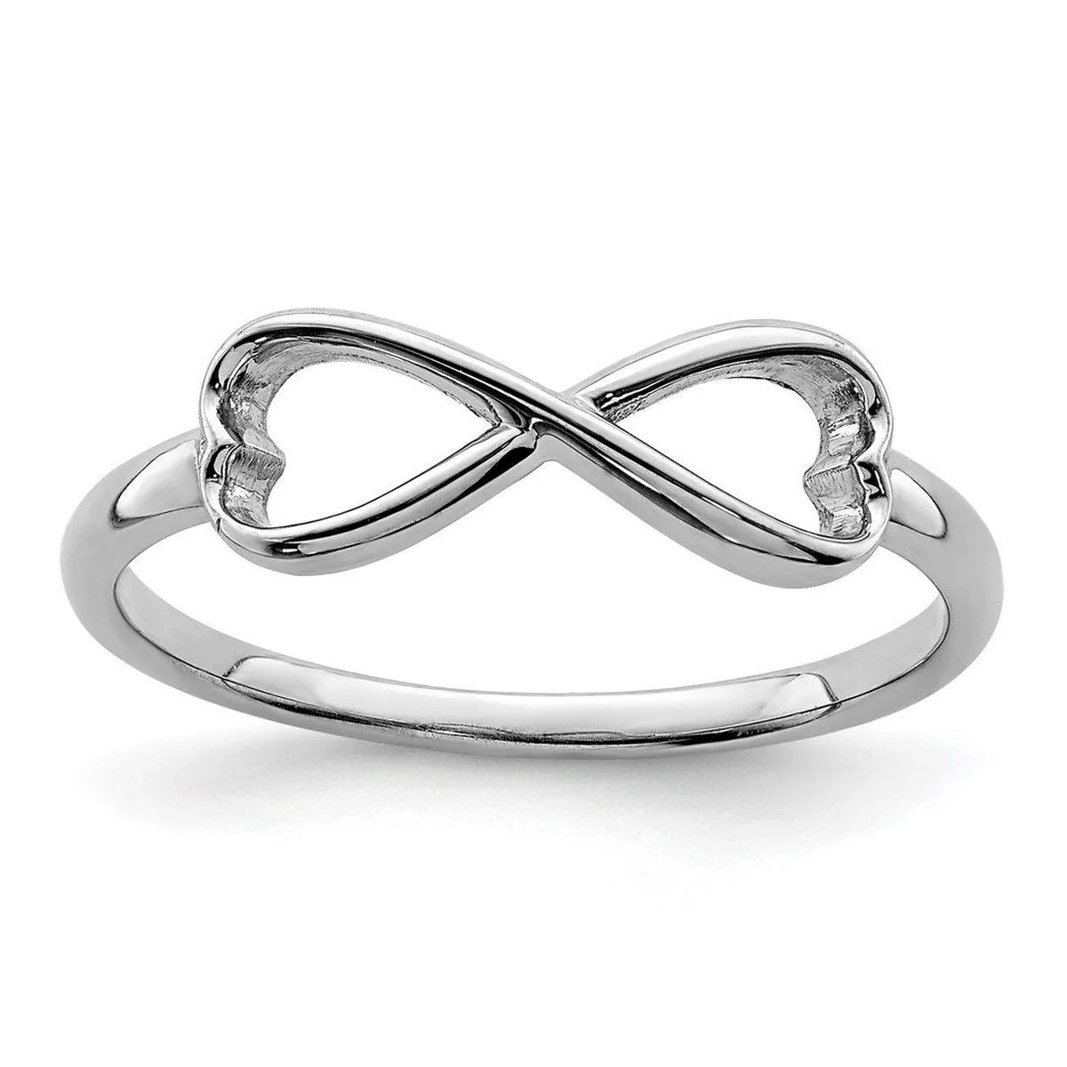 Curata 925 Sterling Silver Polished Infinity Heart Ring sold by Zulily