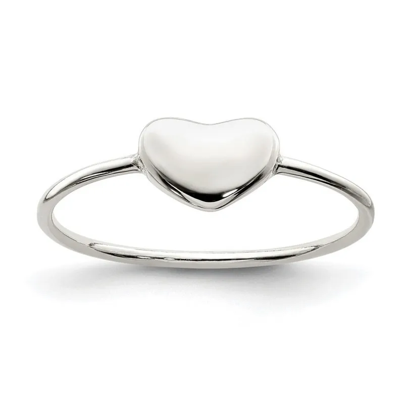 Curata 925 Sterling Silver Polished Heart Ring sold by Zulily