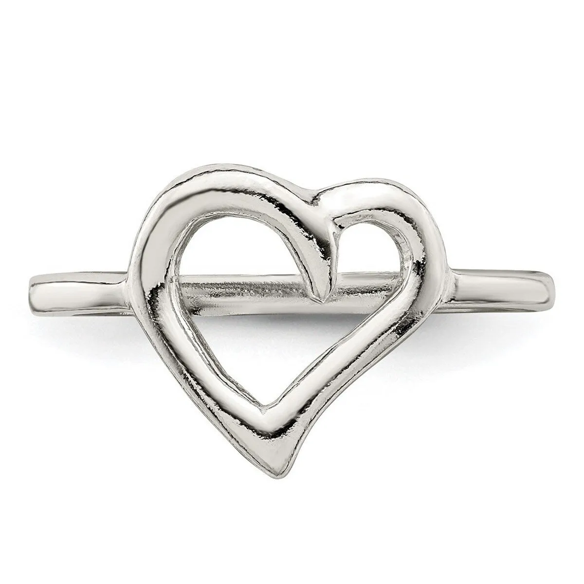Curata 925 Sterling Silver Solid Polished Heart Ring sold by Zulily product image thumbnail 5
