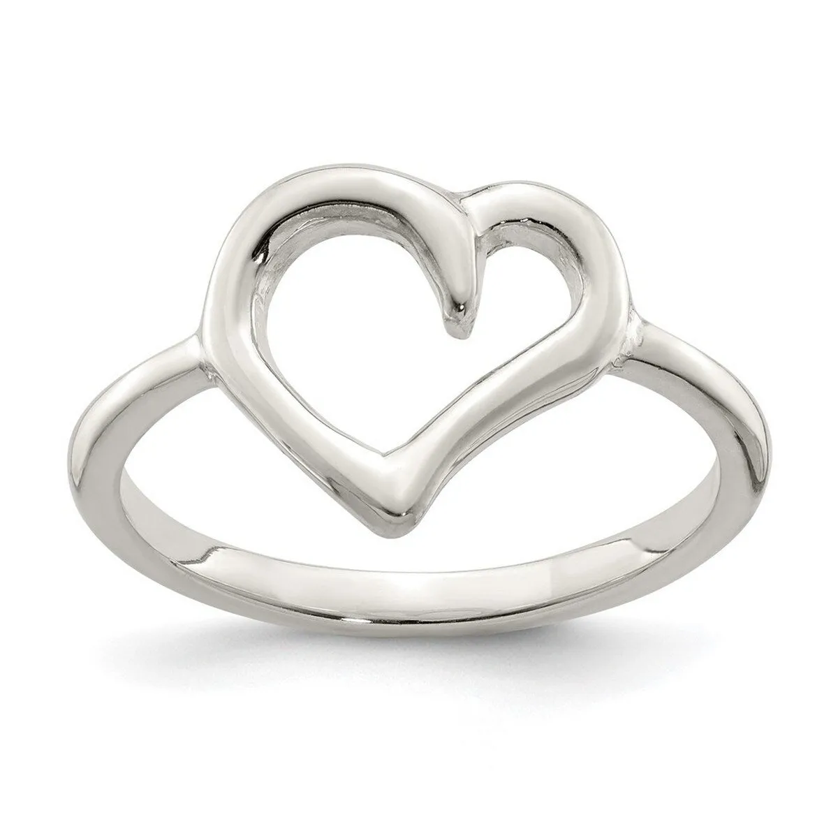 Curata 925 Sterling Silver Solid Polished Heart Ring sold by Zulily