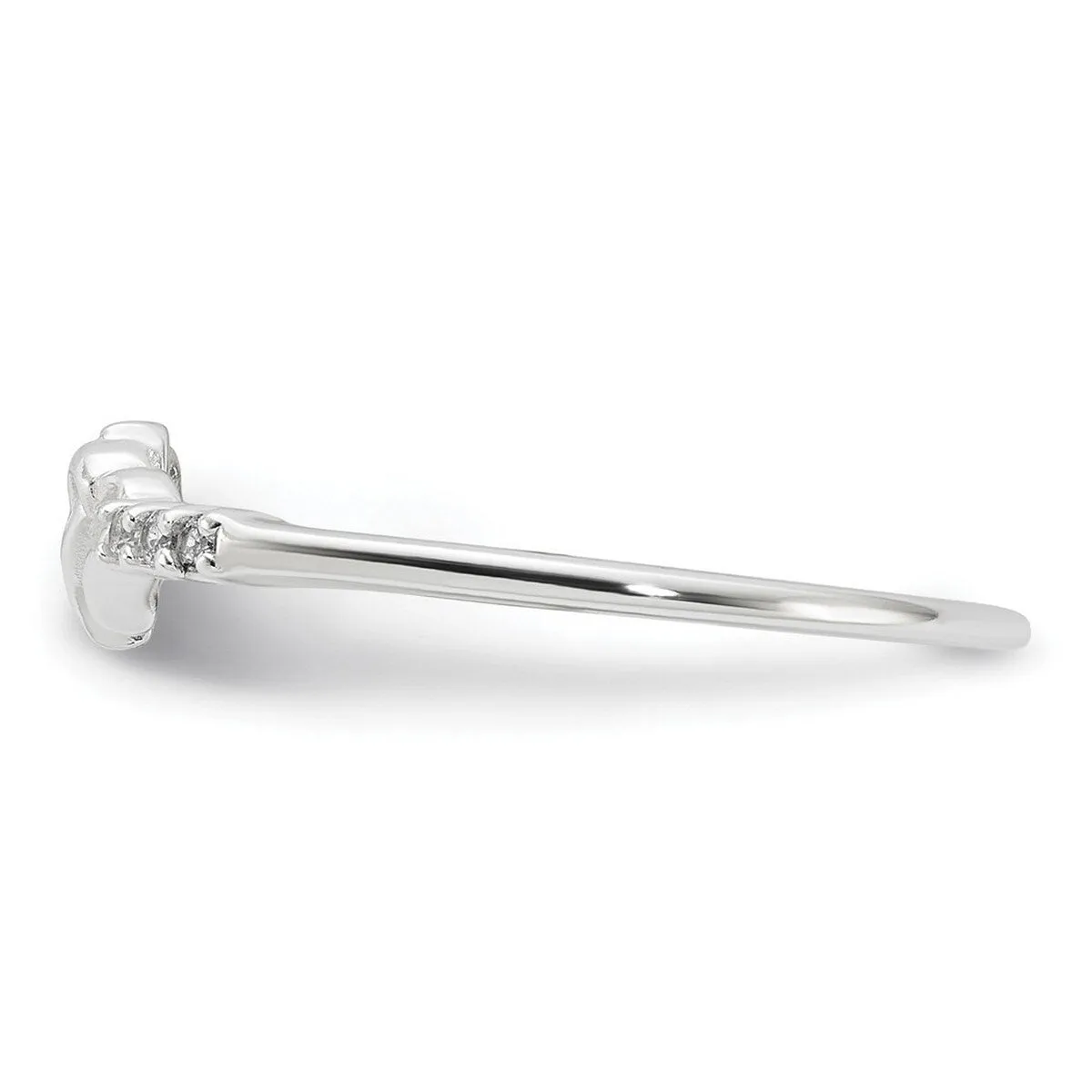 Curata 925 Sterling Silver E Coated Cubic Zirconia Heart Ring sold by Zulily product image thumbnail 3