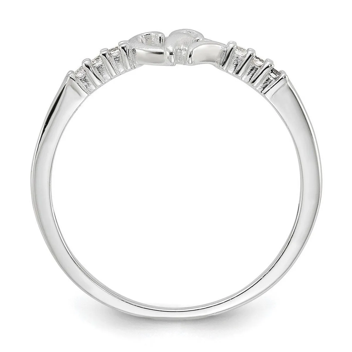 Curata 925 Sterling Silver E Coated Cubic Zirconia Heart Ring sold by Zulily product image thumbnail 4