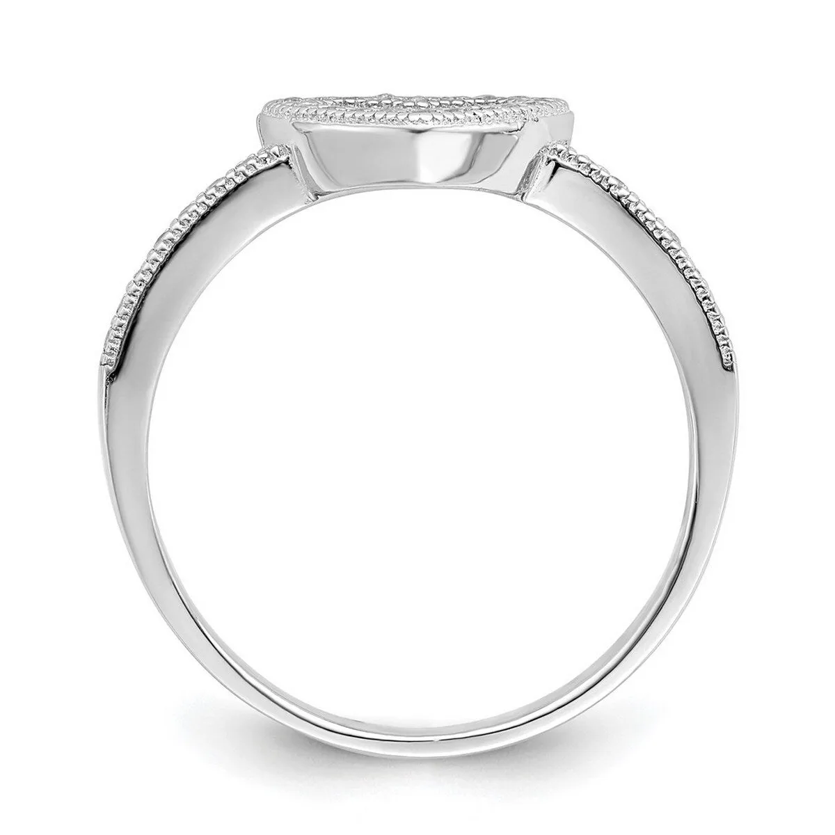 Curata 925 Sterling Silver and Cubic Zirconia Heart Ring sold by Zulily product image thumbnail 4