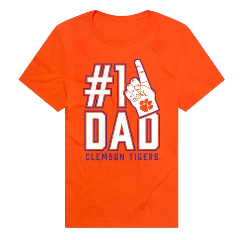 Clemson University Tigers 1 Dad Unisex Adult Premium T Shirt, Orange sold by Zulily
