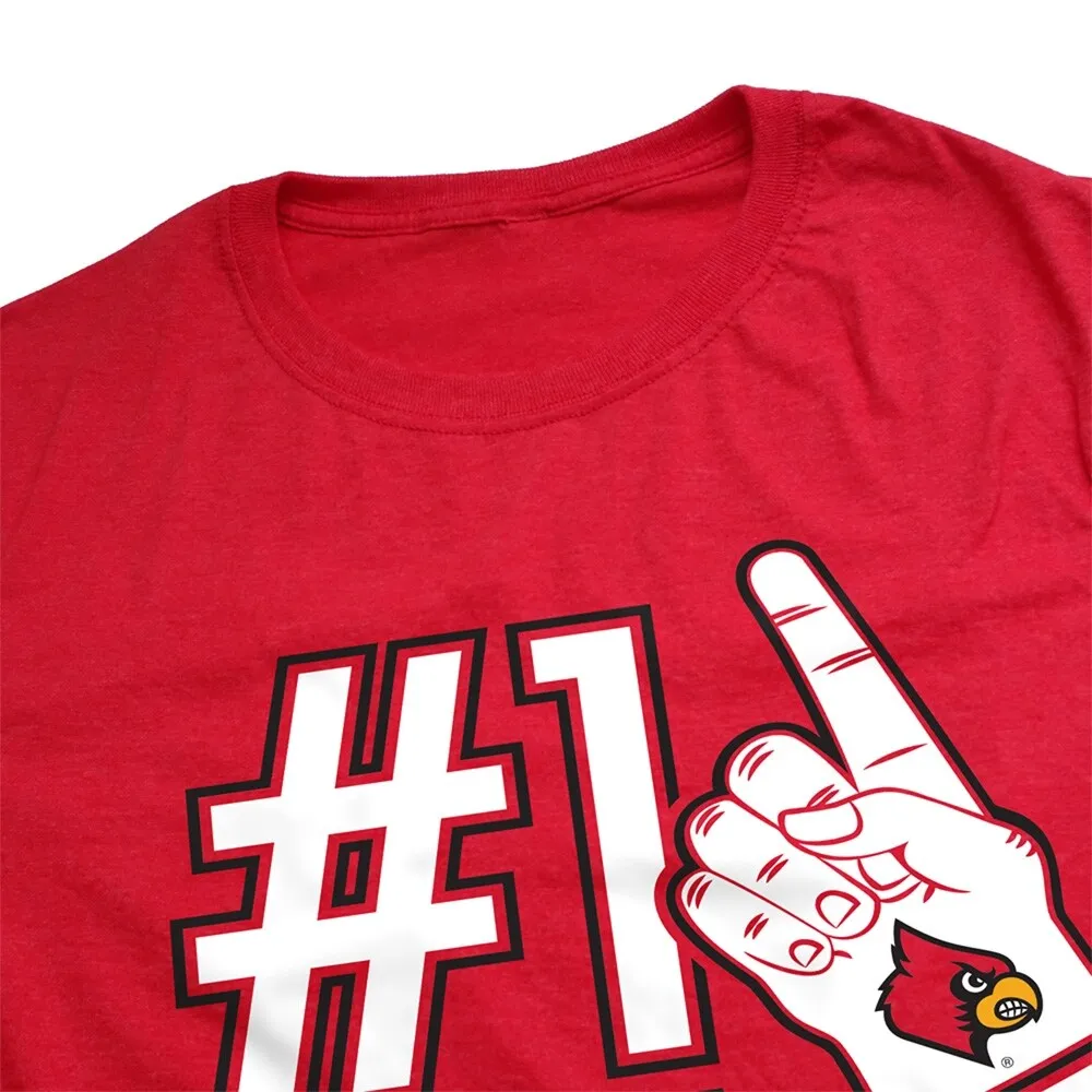 University Of Louisville Cardinals 1 Dad Unisex Adult Heathered Premium T Shirt, Red sold by Zulily product image thumbnail 5