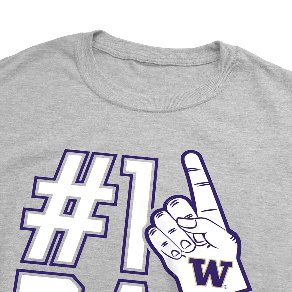University Of Washington Huskies 1 Dad Unisex Adult Heathered Premium T Shirt, Athletic Heather sold by Zulily product image thumbnail 3