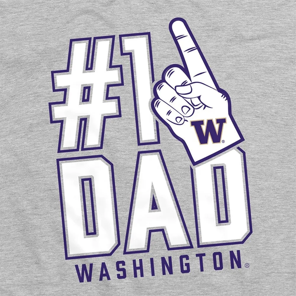 University Of Washington Huskies 1 Dad Unisex Adult Heathered Premium T Shirt, Athletic Heather sold by Zulily product image thumbnail 5